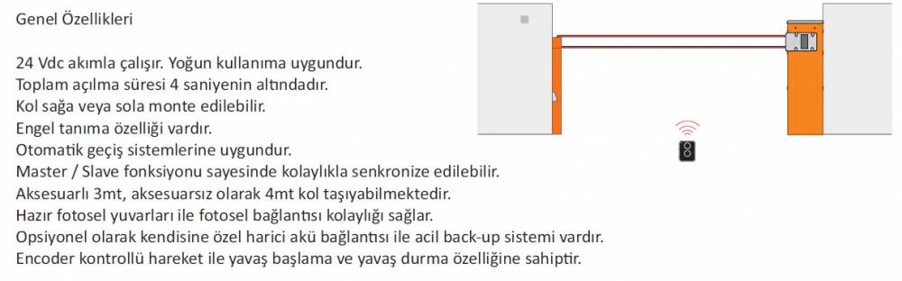 Nice Wide S Bariyer teknik özellikleri